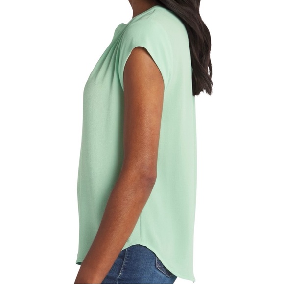 41 Hawthorn Morey Mint Green Split Neck Blouse Tunic - Picture 6 of 13